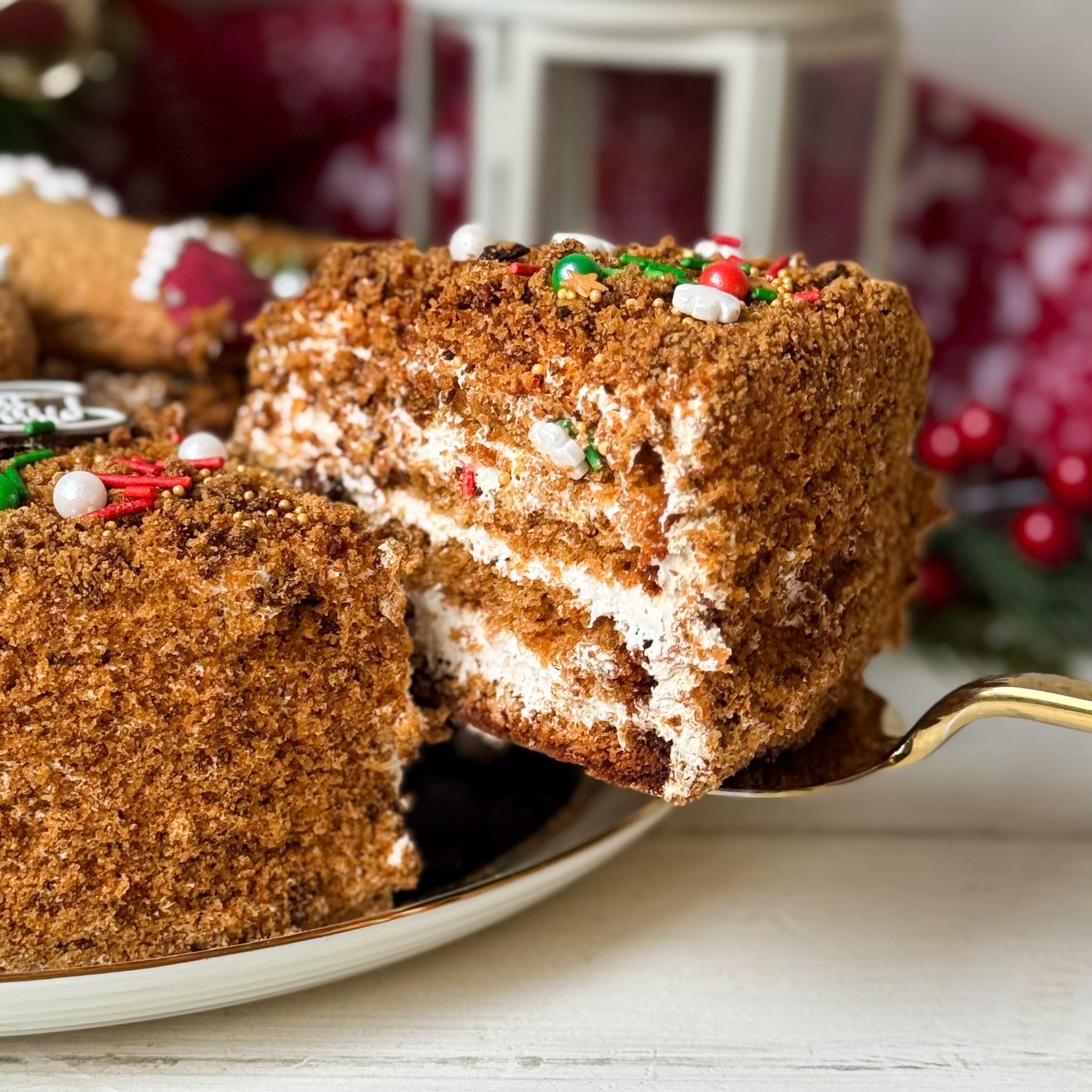 Торт Медовик 1,050 кг не резанный (НГ)  изображение 7