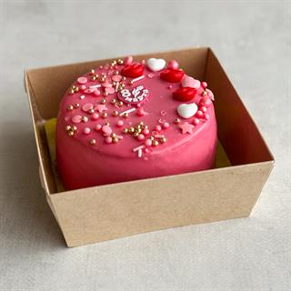 Бенто-торт ЧК брауни с карамелью (день влюблённых, 8 марта) в индивид.упаковке. 