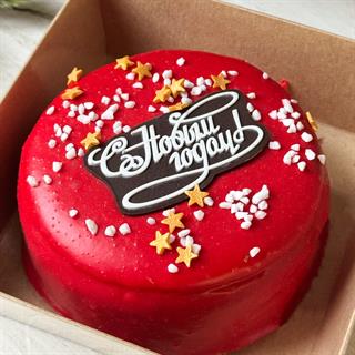 Бенто-торт ЧК брауни с карамелью (С Новым годом!) в индивид.упаковке 335 гр