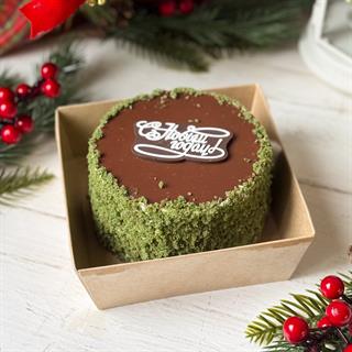 Бенто-торт Дубайский шоколад  (С Новым годом!) в индивид.упаковке 350 гр